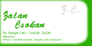 zalan csokan business card